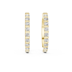 Aurevia Bar-Set Eternity Hoop Earrings