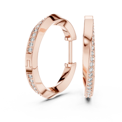 Aurevia Spiral Pavé Hoop Earrings