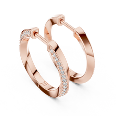 Aurevia Spiral Pavé Hoop Earrings