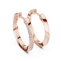 Aurevia Spiral Pavé Hoop Earrings