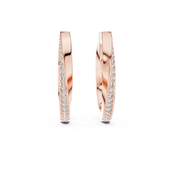 Aurevia Spiral Pavé Hoop Earrings