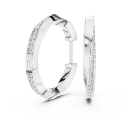 Aurevia Spiral Pavé Hoop Earrings