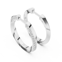 Aurevia Spiral Pavé Hoop Earrings