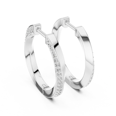 Aurevia Spiral Pavé Hoop Earrings