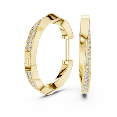 Aurevia Spiral Pavé Hoop Earrings