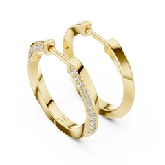 Aurevia Spiral Pavé Hoop Earrings