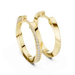Aurevia Spiral Pavé Hoop Earrings