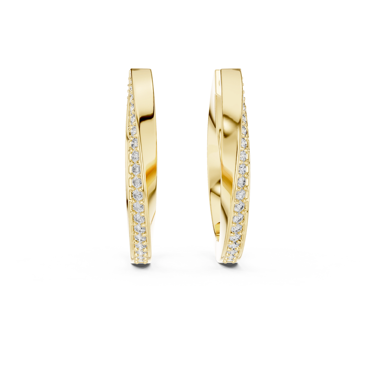 Aurevia Spiral Pavé Hoop Earrings