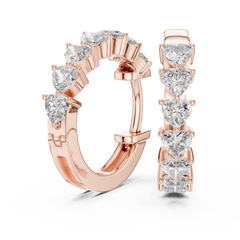 Aurevia Sweetheart Eternity Hoop Earrings