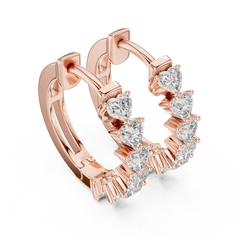 Aurevia Sweetheart Eternity Hoop Earrings