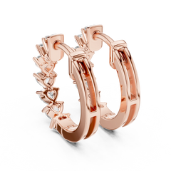 Aurevia Sweetheart Eternity Hoop Earrings