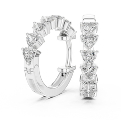 Aurevia Sweetheart Eternity Hoop Earrings