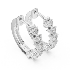 Aurevia Sweetheart Eternity Hoop Earrings