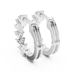 Aurevia Sweetheart Eternity Hoop Earrings