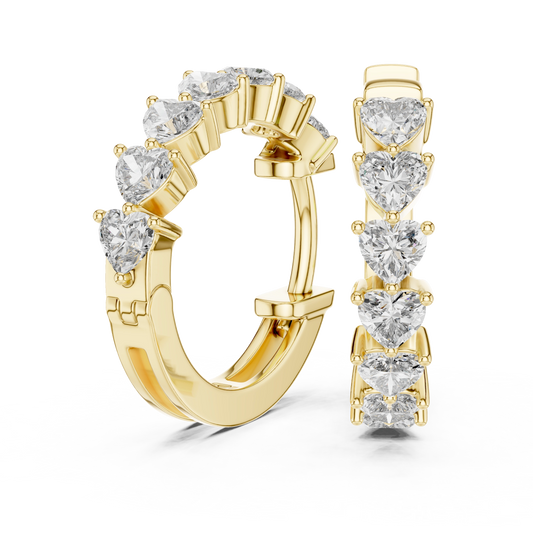 Sweetheart Eternity Hoop Earrings