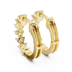 Aurevia Sweetheart Eternity Hoop Earrings