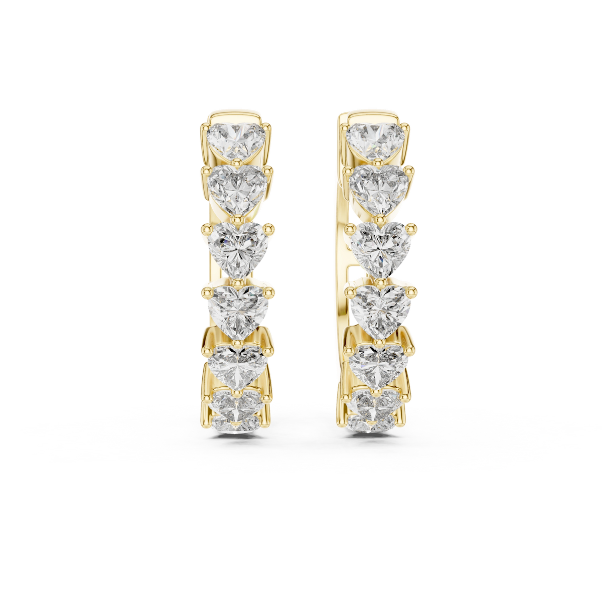 Aurevia Sweetheart Eternity Hoop Earrings