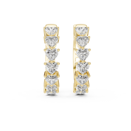 Sweetheart Eternity Hoop Earrings