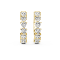 Aurevia Sweetheart Eternity Hoop Earrings