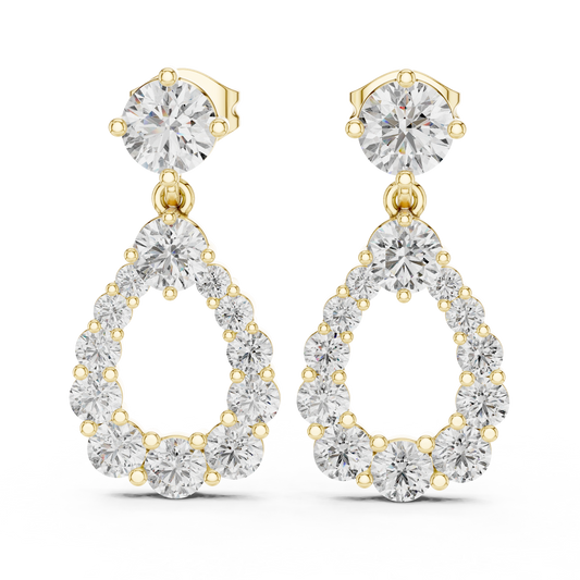 Radiant Open Pear Drop Earrings