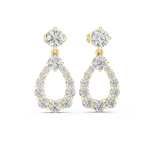 Radiant Open Pear Drop Earrings