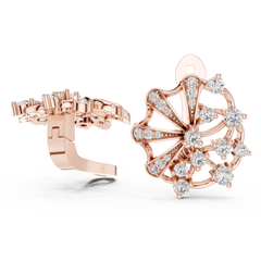 Aurevia Whimsical Pinwheel Diamond Earrings