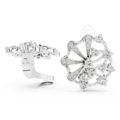 Aurevia Whimsical Pinwheel Diamond Earrings