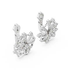 Aurevia Whimsical Pinwheel Diamond Earrings