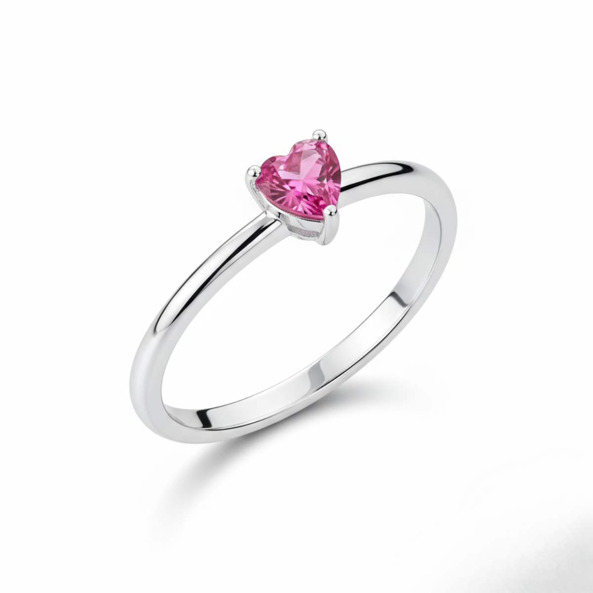 The "Sweetheart" Pink Gemstone Solitaire. #AJRG000016