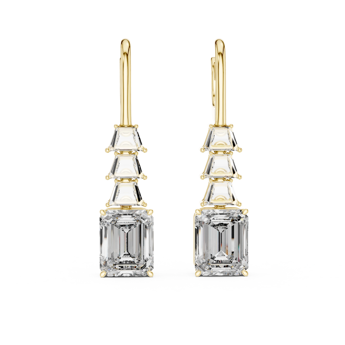 Aurevia Emerald Tier Drop Earrings