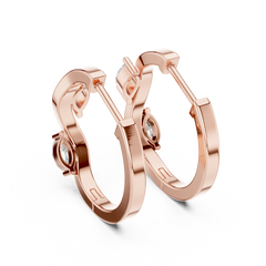 Aurevia Marquise Wave Hoop Earrings