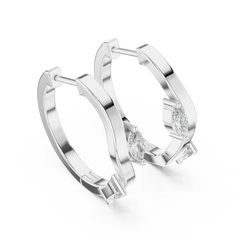 Aurevia Marquise Wave Hoop Earrings