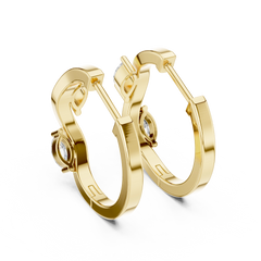 Aurevia Marquise Wave Hoop Earrings