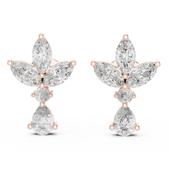 Aurevia Royal Lily Marquise & Pear Drop Earrings