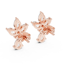 Aurevia Royal Lily Marquise & Pear Drop Earrings