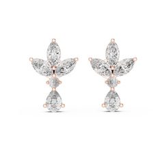 Aurevia Royal Lily Marquise & Pear Drop Earrings