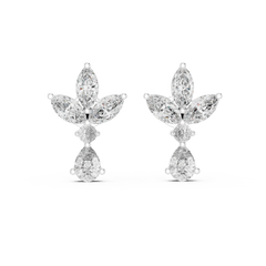 Aurevia Royal Lily Marquise & Pear Drop Earrings