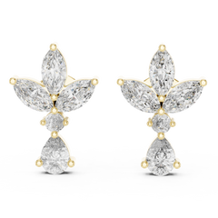 Aurevia Royal Lily Marquise & Pear Drop Earrings