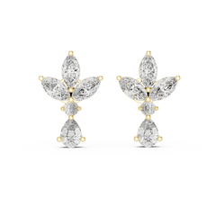 Aurevia Royal Lily Marquise & Pear Drop Earrings