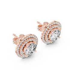 Aurevia Majestic Double-Halo Diamond Stud Earrings