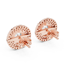 Aurevia Majestic Double-Halo Diamond Stud Earrings