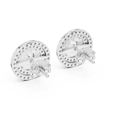 Aurevia Majestic Double-Halo Diamond Stud Earrings