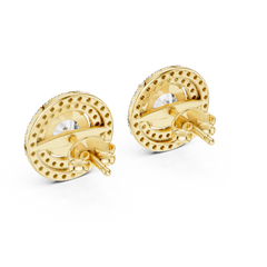 Aurevia Majestic Double-Halo Diamond Stud Earrings