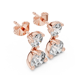 Aurevia Classic Graduated Two-Stone Drop Earrings