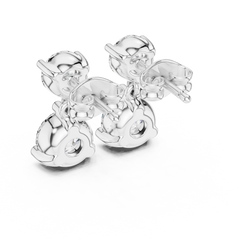 Aurevia Classic Graduated Two-Stone Drop Earrings