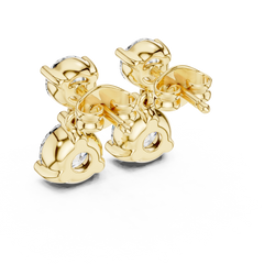 Aurevia Classic Graduated Two-Stone Drop Earrings