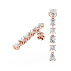 Aurevia Multi-Shape Symphony Drop Earrings