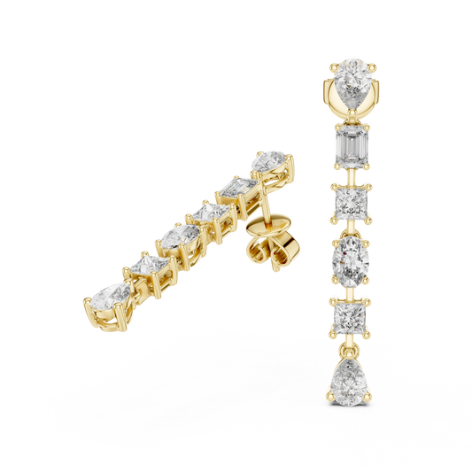 Multi-Shape Symphony Drop Earrings