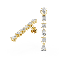 Aurevia Multi-Shape Symphony Drop Earrings