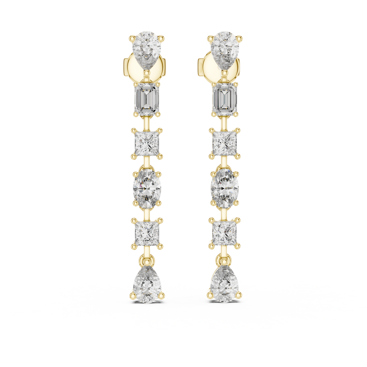 Aurevia Multi-Shape Symphony Drop Earrings